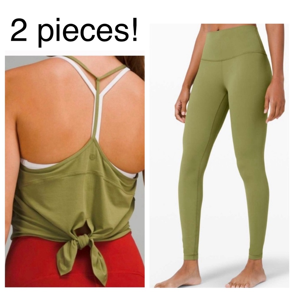 NWOT lululemon *SET* align 25” pant & modal-silk yoga top. Retail $160. Size 8